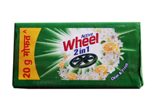 Wheel Active 2 In 1 Detergent Bar <br /> 250 gm