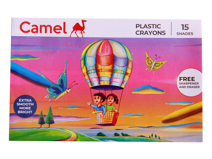 Camel Plastic Crayons <br /> 15 Shades